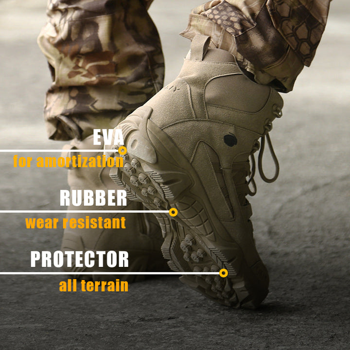 Men's High Top Tactical Outdoor Boots Lightweight Military Boots