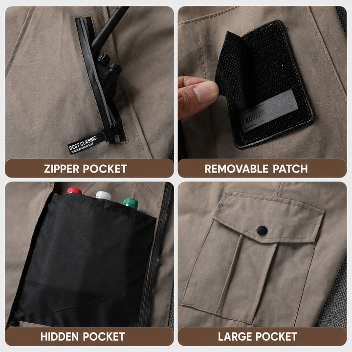 Men's Tactical Softshell Jacket & Cargo Pants Set – Multi-Pocket Outdoor Workwear Suit