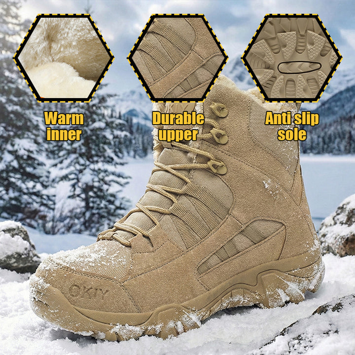 Men's High Top Cold-Weather Insulated Tactical Outdoor Boots