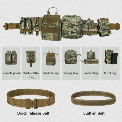 8 Set Pro Quick Release Tactical Molle Belt