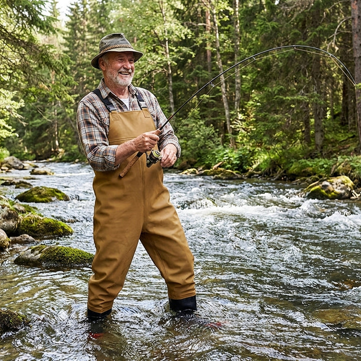 TWS Fishing Waders with Boots for Men Waterproof Wader PVC Waterproof Wader for Fly Fishing