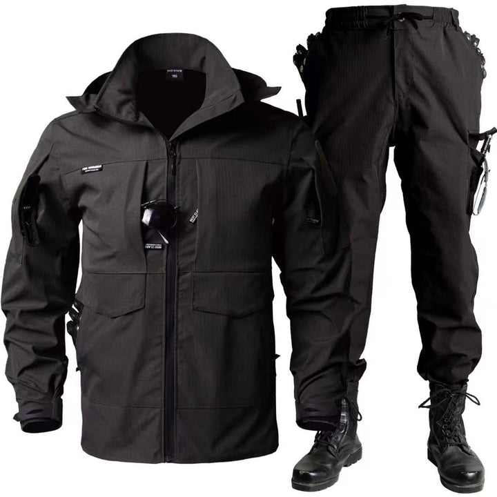 Tactical Men's Wear-resistant Jacket & Cargo Pants Set – Stretch Workwear Outfit