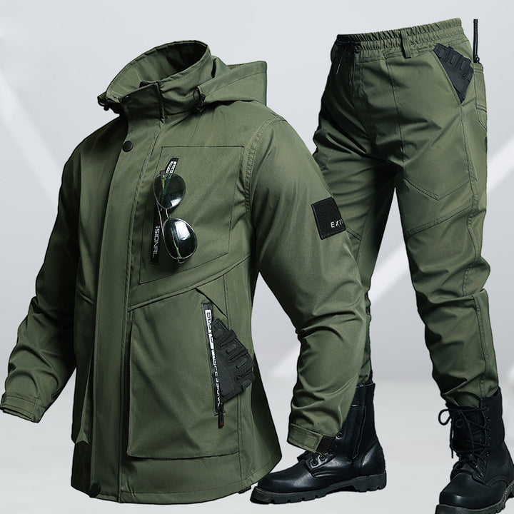 Men’s Waterproof Softshell Tactical Uniform Jacket & Pants Set – Windproof Outdoor Hiking Suit