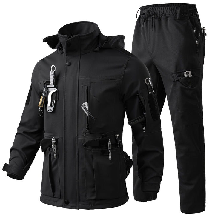 Men's Jacket & Cargo Pants Set Tactical Uniform – Multi-Pocket Windproof Workwear Outfit