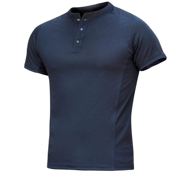 Men's Quick-Dry Henley Collar T-Shirts