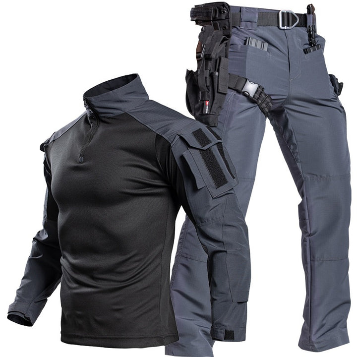 Men's Tactical Combat Shirt & Pants Set – Waterproof Outdoor Utility Uniform
