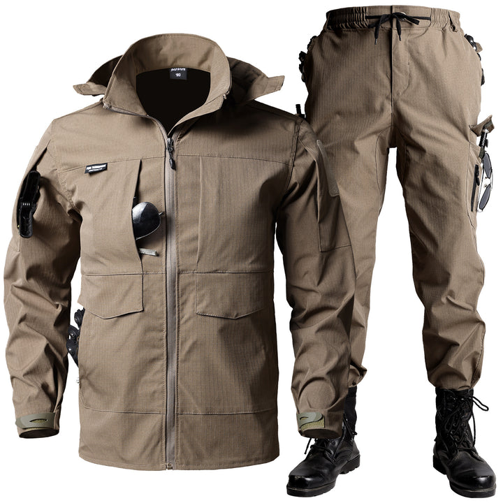 Tactical Men's Wear-resistant Jacket & Cargo Pants Set – Stretch Workwear Outfit
