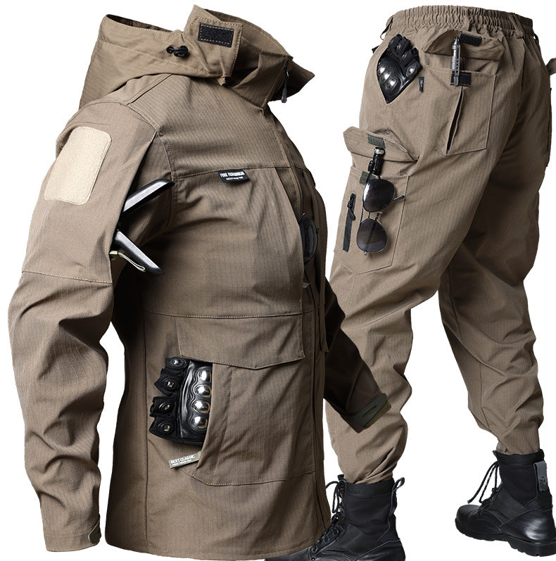 Tactical Men's Wear-resistant Jacket & Pants Set – Stretch Workwear Outfit