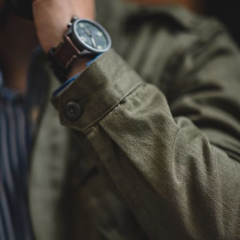 Men's Vintage Military-Inspired Utility Jacket – Lightweight Outdoor Work Jacket