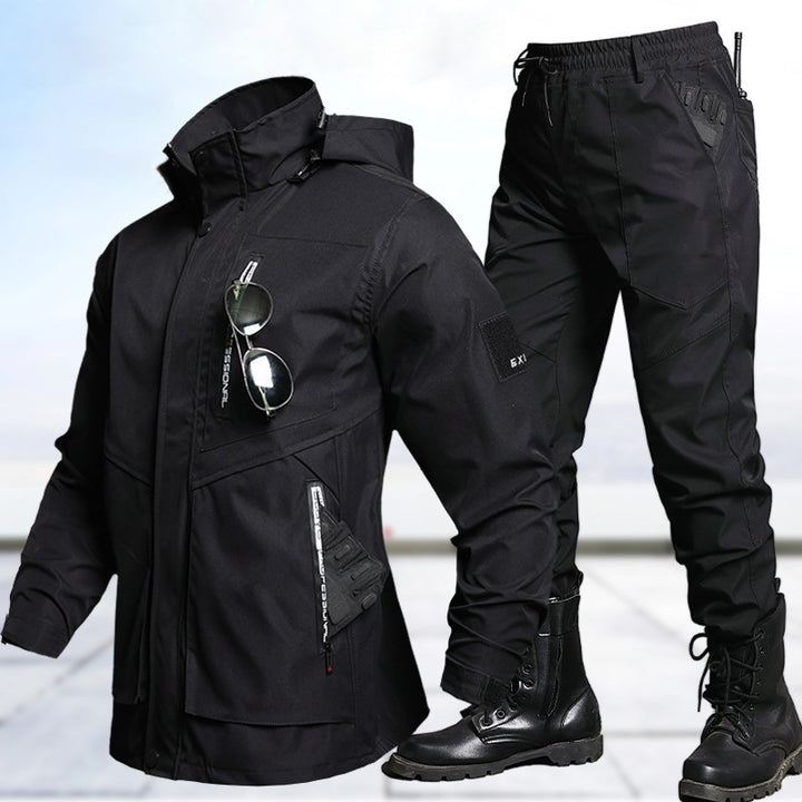 Men’s Waterproof Softshell Tactical Uniform Jacket & Pants Set – Windproof Outdoor Hiking Suit