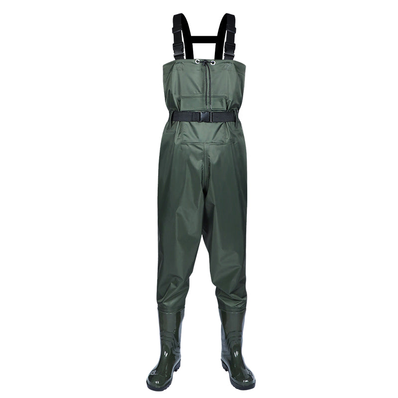 TWS Fishing Waders Lightweight Nylon Fabric with Boots for Men Waterproof Wader for Fly Fishing