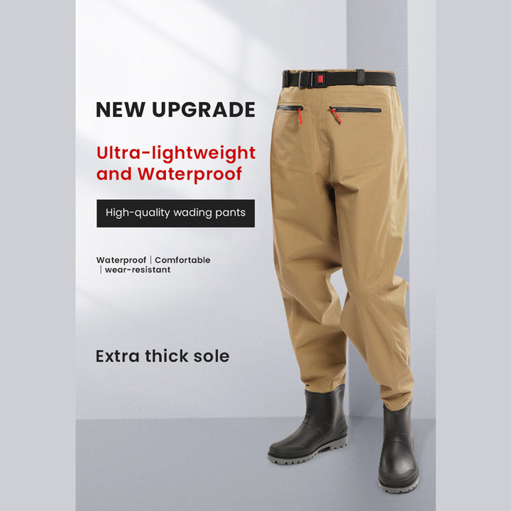 TWS Fishing Waders Half-length with Boots Waterproof Wader with Belt for Fly Fishing