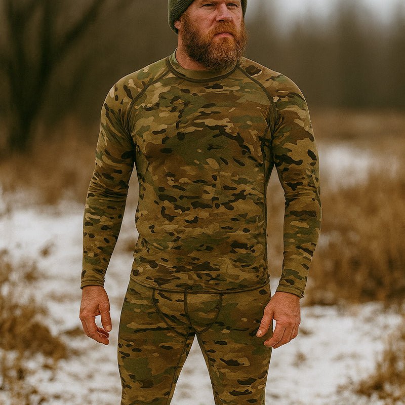 Men's Camouflage Thermal Underwear Tactical Sports Shapewear Set - TWS USA