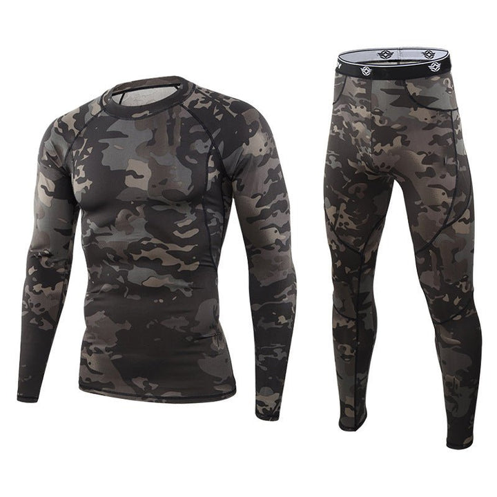 Men's Camouflage Thermal Underwear Tactical Sports Shapewear Set - TWS USA