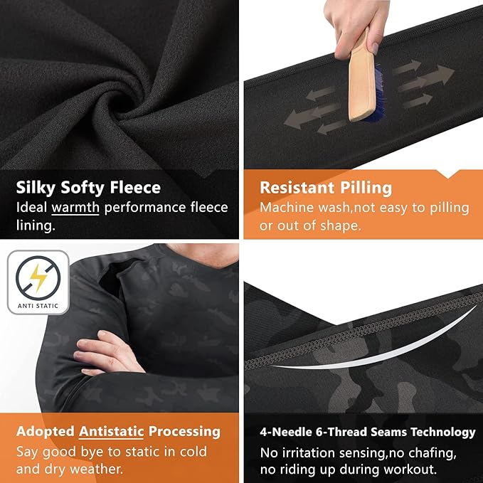 Men's Camouflage Thermal Underwear Tactical Sports Shapewear Set - TWS USA