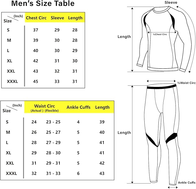 Men's Camouflage Thermal Underwear Tactical Sports Shapewear Set - TWS USA