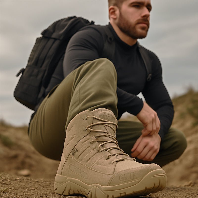 Men's High Top Tactical Outdoor Boots Lightweight Military Boots - TWS USA