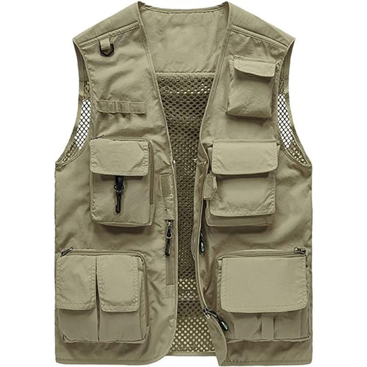 Men’s Lightweight Utility Vest – 16 - Pocket Fishing, Photography & Travel Vest with Mesh Back - TWS USA