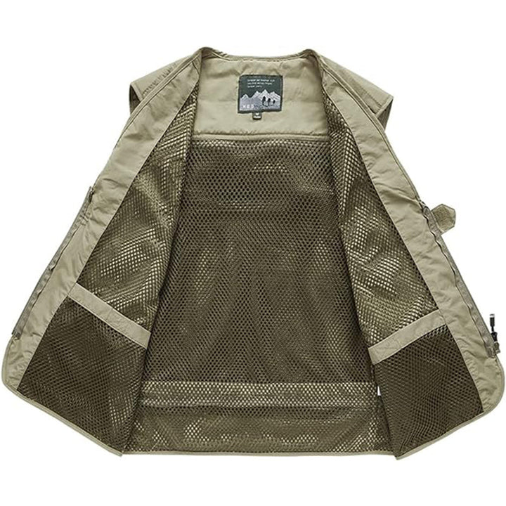 Men’s Lightweight Utility Vest – 16 - Pocket Fishing, Photography & Travel Vest with Mesh Back - TWS USA