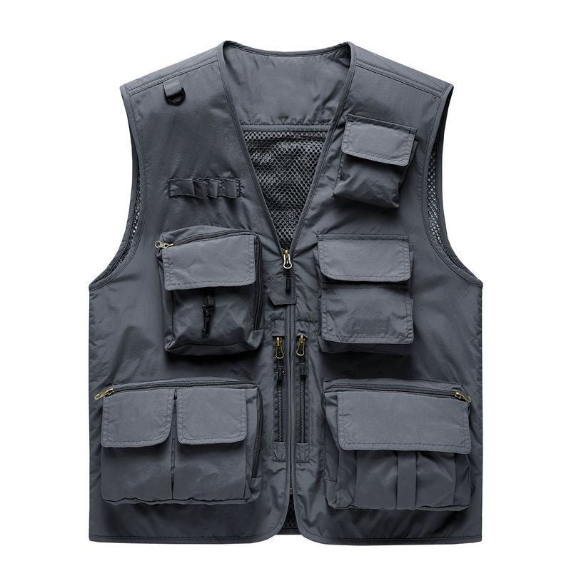 Men’s Lightweight Utility Vest – 16 - Pocket Fishing, Photography & Travel Vest with Mesh Back - TWS USA