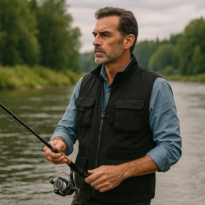 Men’s Lightweight Utility Vest – 16 - Pocket Fishing, Photography & Travel Vest with Mesh Back - TWS USA