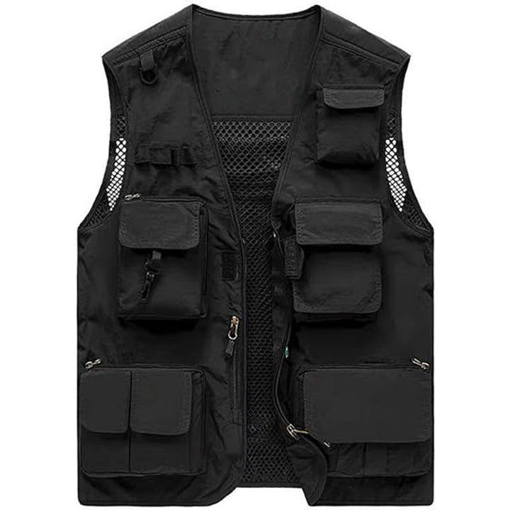Men’s Lightweight Utility Vest – 16 - Pocket Fishing, Photography & Travel Vest with Mesh Back - TWS USA