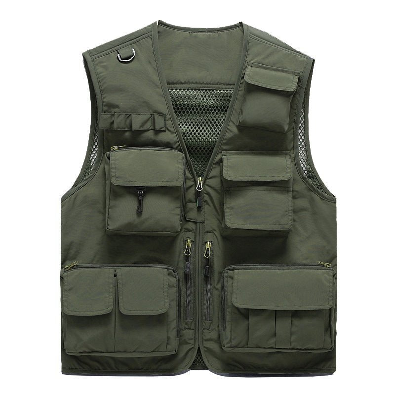 Men’s Lightweight Utility Vest – 16 - Pocket Fishing, Photography & Travel Vest with Mesh Back - TWS USA
