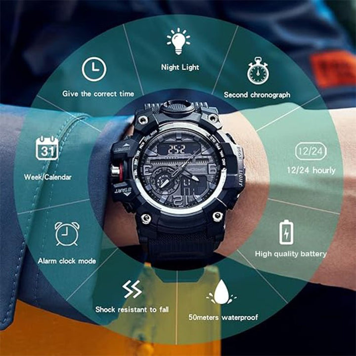 Men's Sports Outdoor Waterproof Tactical Watch - TWS USA
