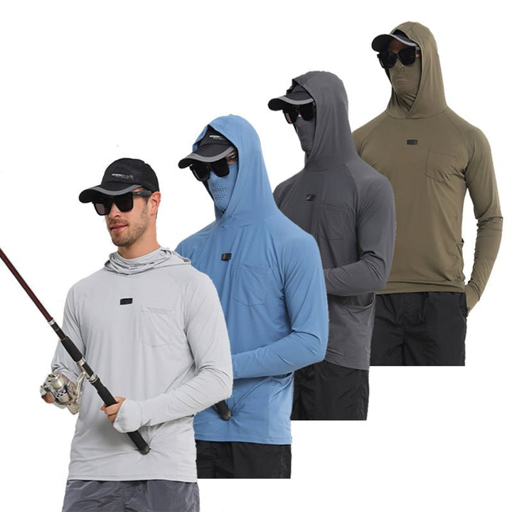 Men's Sun Protective Tactical Hoodie Quick Dry Fishing Shirt - TWS USA