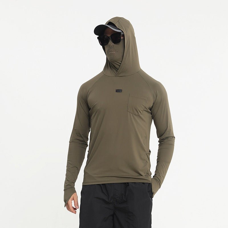 Men's Sun Protective Tactical Hoodie Quick Dry Fishing Shirt - TWS USA