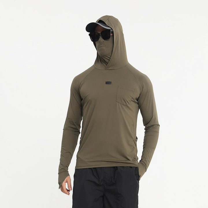 Men's Sun Protective Tactical Hoodie Quick Dry Fishing Shirt - TWS USA