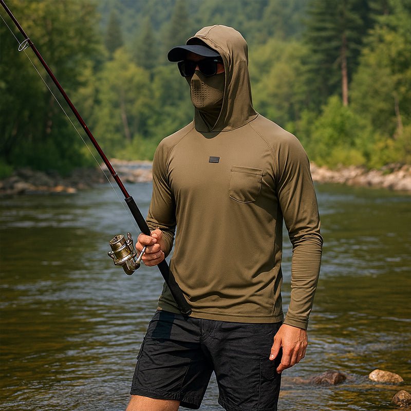 Men's Sun Protective Tactical Hoodie Quick Dry Fishing Shirt - TWS USA