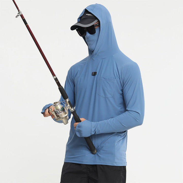 Men's Sun Protective Tactical Hoodie Quick Dry Fishing Shirt - TWS USA