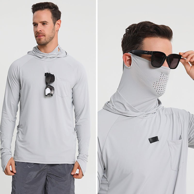 Men's Sun Protective Tactical Hoodie Quick Dry Fishing Shirt - TWS USA