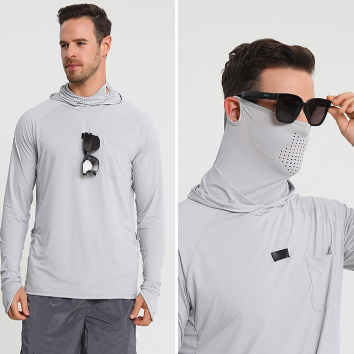 Men's Sun Protective Tactical Hoodie Quick Dry Fishing Shirt - TWS USA