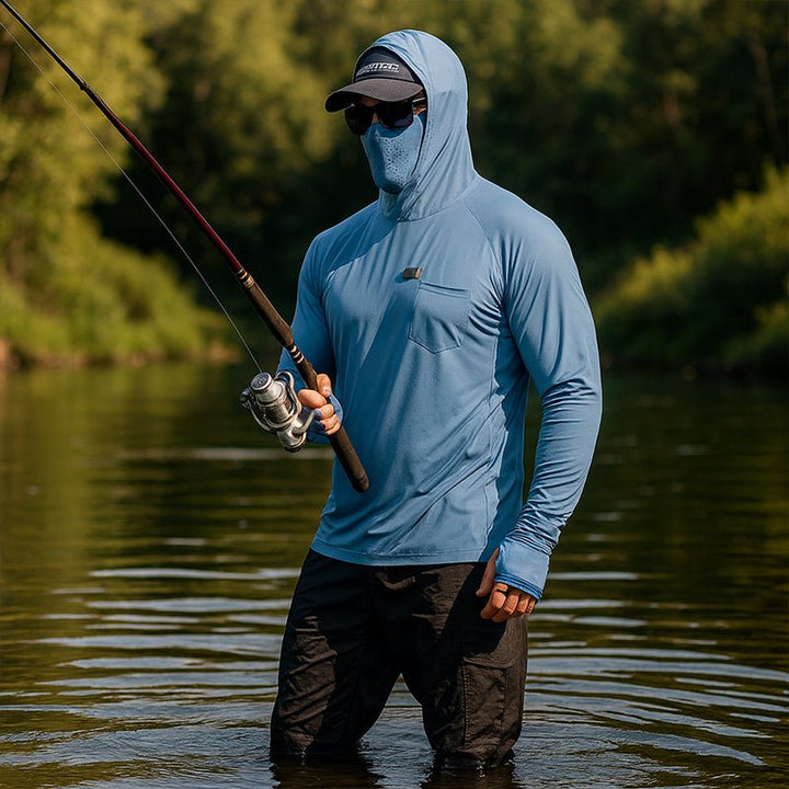 Men's Sun Protective Tactical Hoodie Quick Dry Fishing Shirt - TWS USA