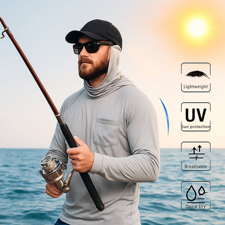 Men's Sun Protective Tactical Hoodie Quick Dry Fishing Shirt - TWS USA