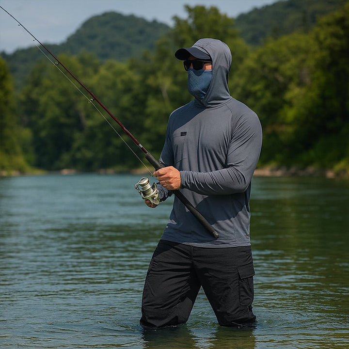 Men's Sun Protective Tactical Hoodie Quick Dry Fishing Shirt - TWS USA