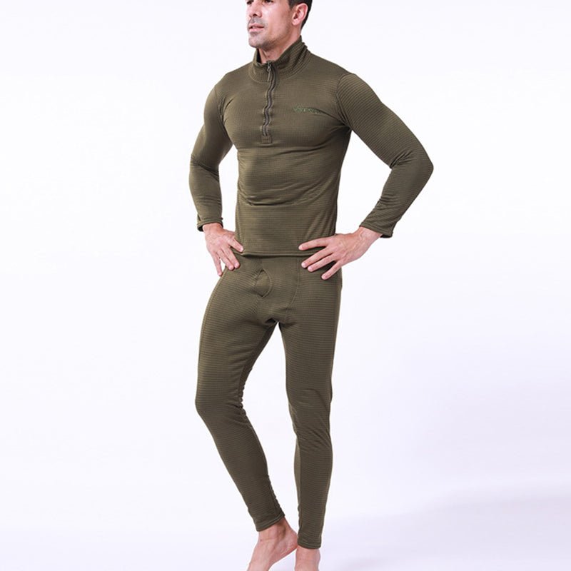 Men's Warm Fleece Underwear Tactical Sports Shapewear Set - TWS USA