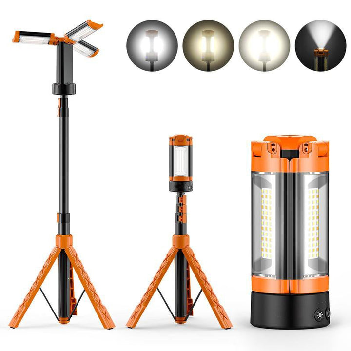 Rechargeable 9000mAh Camping Light with Adjustable Tripod, 2600 Lumens Cordless Work and Emergency Lamp - TWS USA
