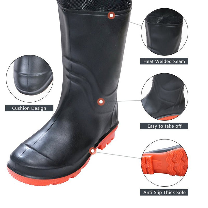 TWS Chest Waders with Boots – Waterproof Fishing & Hunting Waders for Men & Women, Durable 2 - Ply Nylon/PVC Chest Waders for Outdoor Use - TWS USA