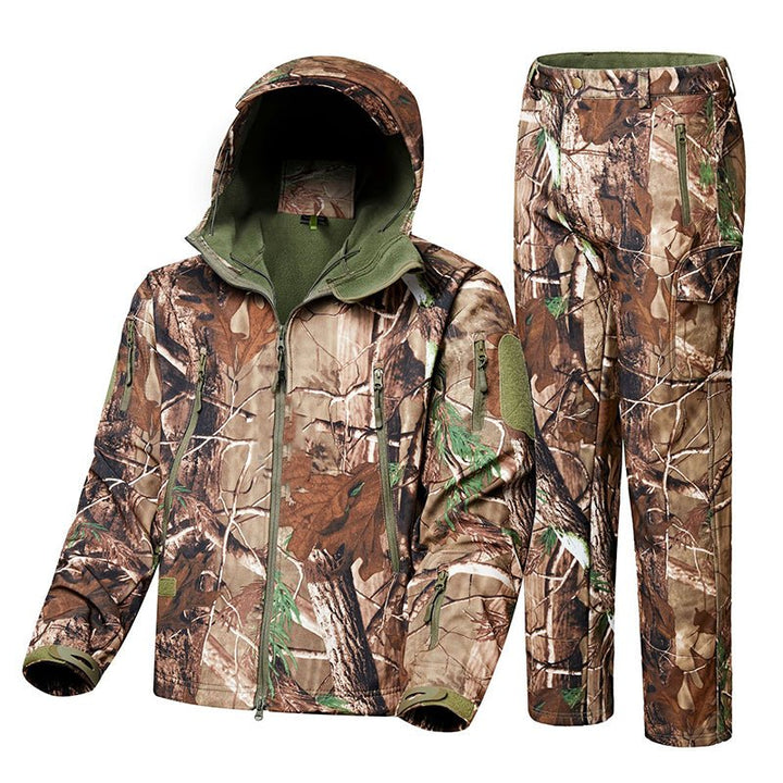 TWS Ultra Silent Hunting Suit Men's Water Resistant Softshell Clothes Camouflage Field Gear - TWS USA