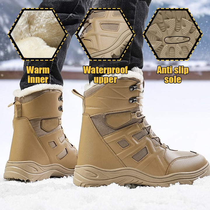 TWS Warm Fur Lined Outdoor Combat Boots - TWS USA