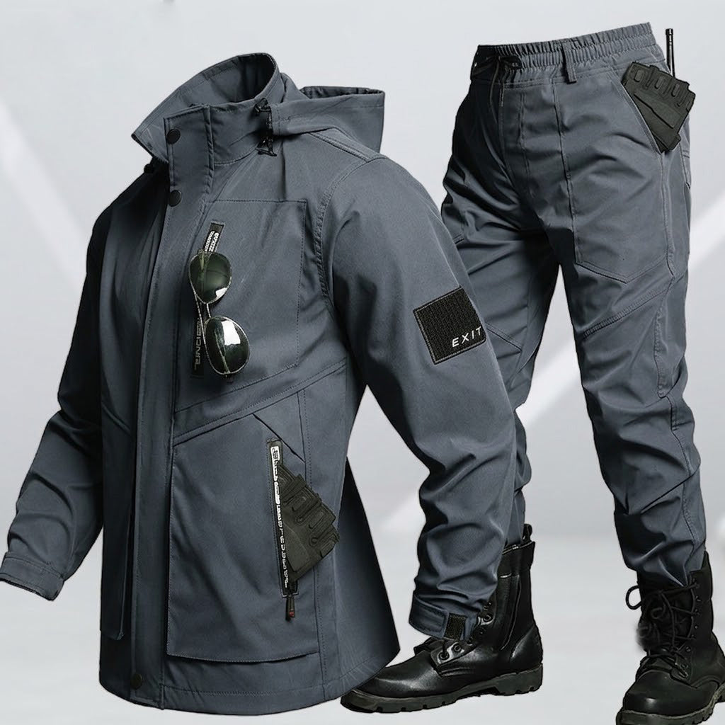 Men’s Waterproof Softshell Tactical Uniform Jacket & Pants Set – Windproof Outdoor Hiking Suit