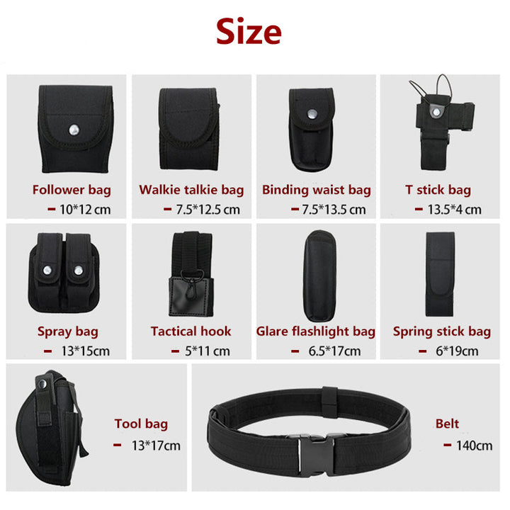 9 in 1 Law Enforcement  Duty Tactical Belt sizes