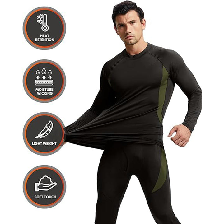 Men's Stretch Thermal Underwear Tactical Sports Shapewear Set