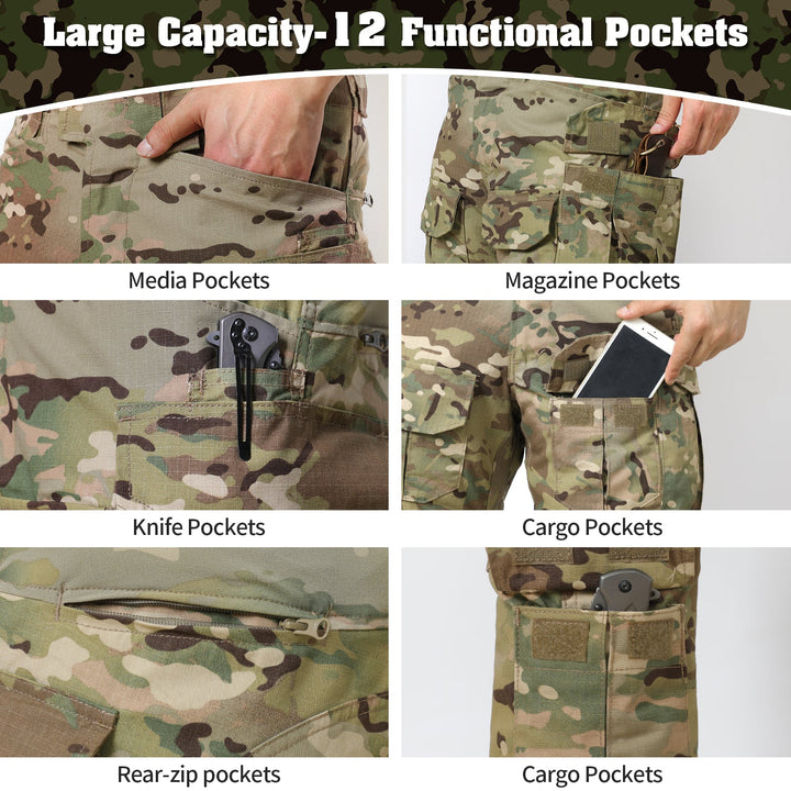 G3 Pro Combat Pants with Knee Pads Rip-Stop Tactical Pants