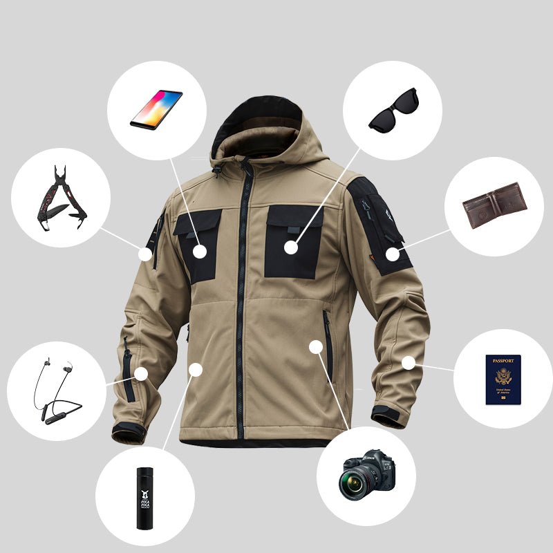 5 - IN - 1 Softshell Waterproof All Terrain Tactical Jacket - TWS USA