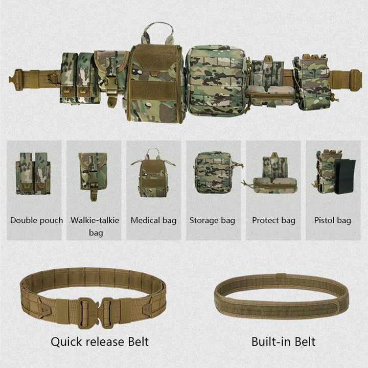8 Set Pro Quick Release Tactical Molle Belt - TWS USA