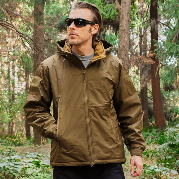 Coat Waterproof Tactical Jacket For Winter Dark Brown